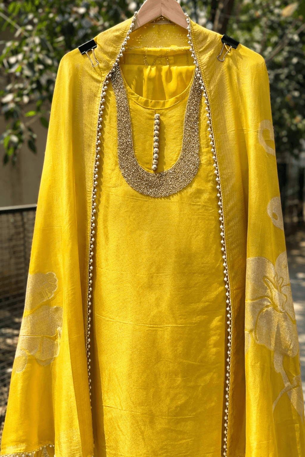 Yellow Banarasi Set